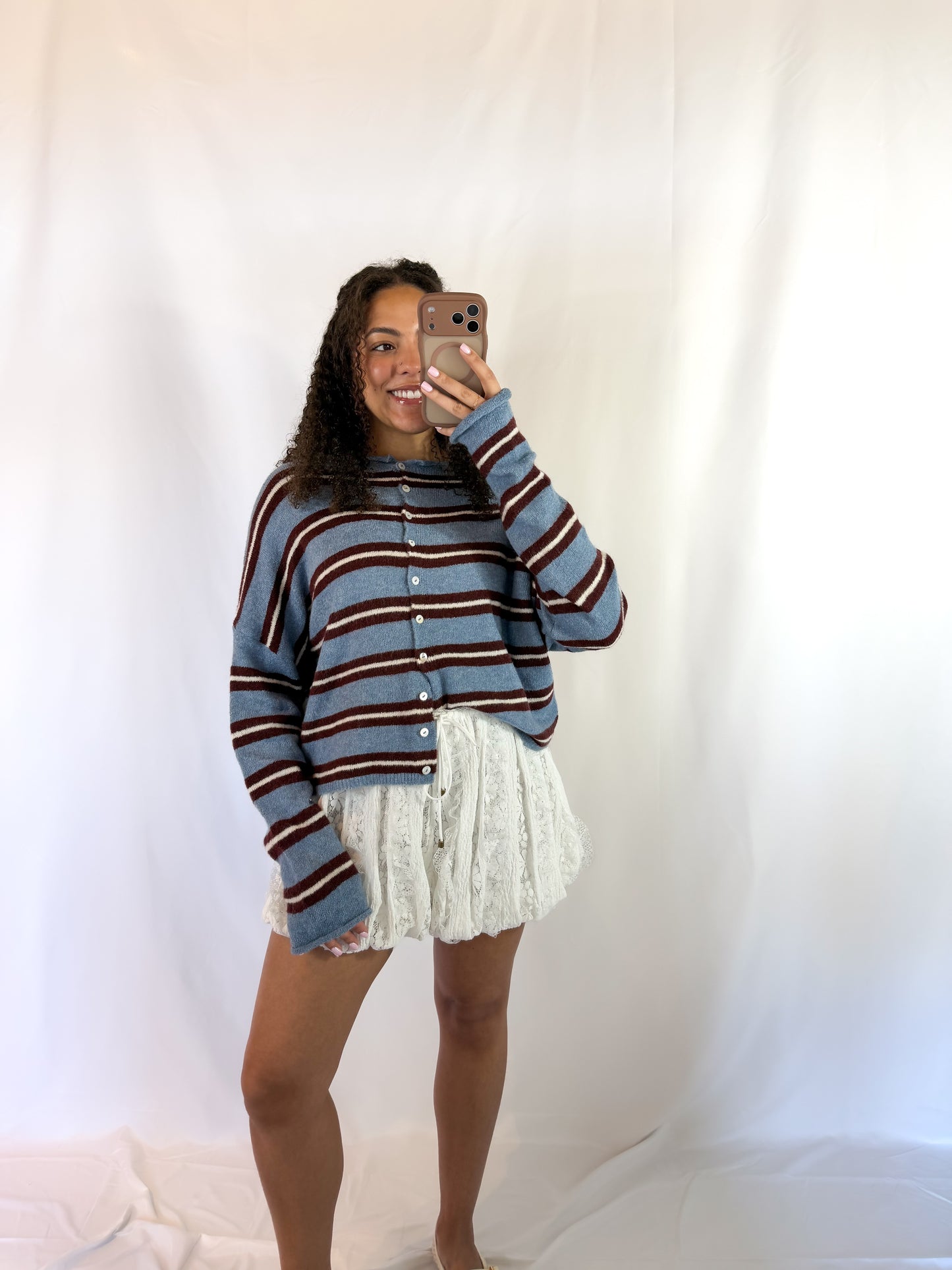 Love And Memories Striped Cardigan