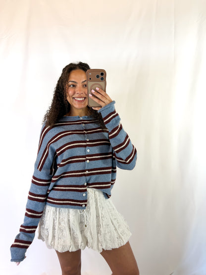 Love And Memories Striped Cardigan