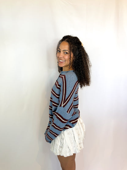 Love And Memories Striped Cardigan