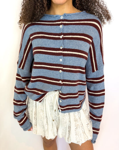 Love And Memories Striped Cardigan