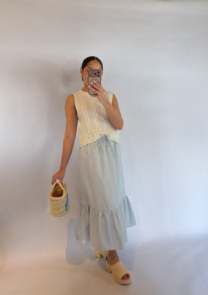 Taking Over Gingham Midi Skirt