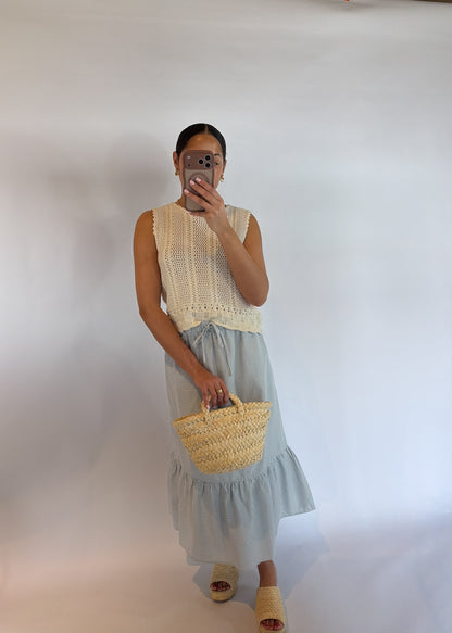 Taking Over Gingham Midi Skirt