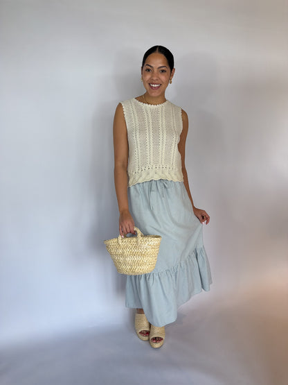 Taking Over Gingham Midi Skirt