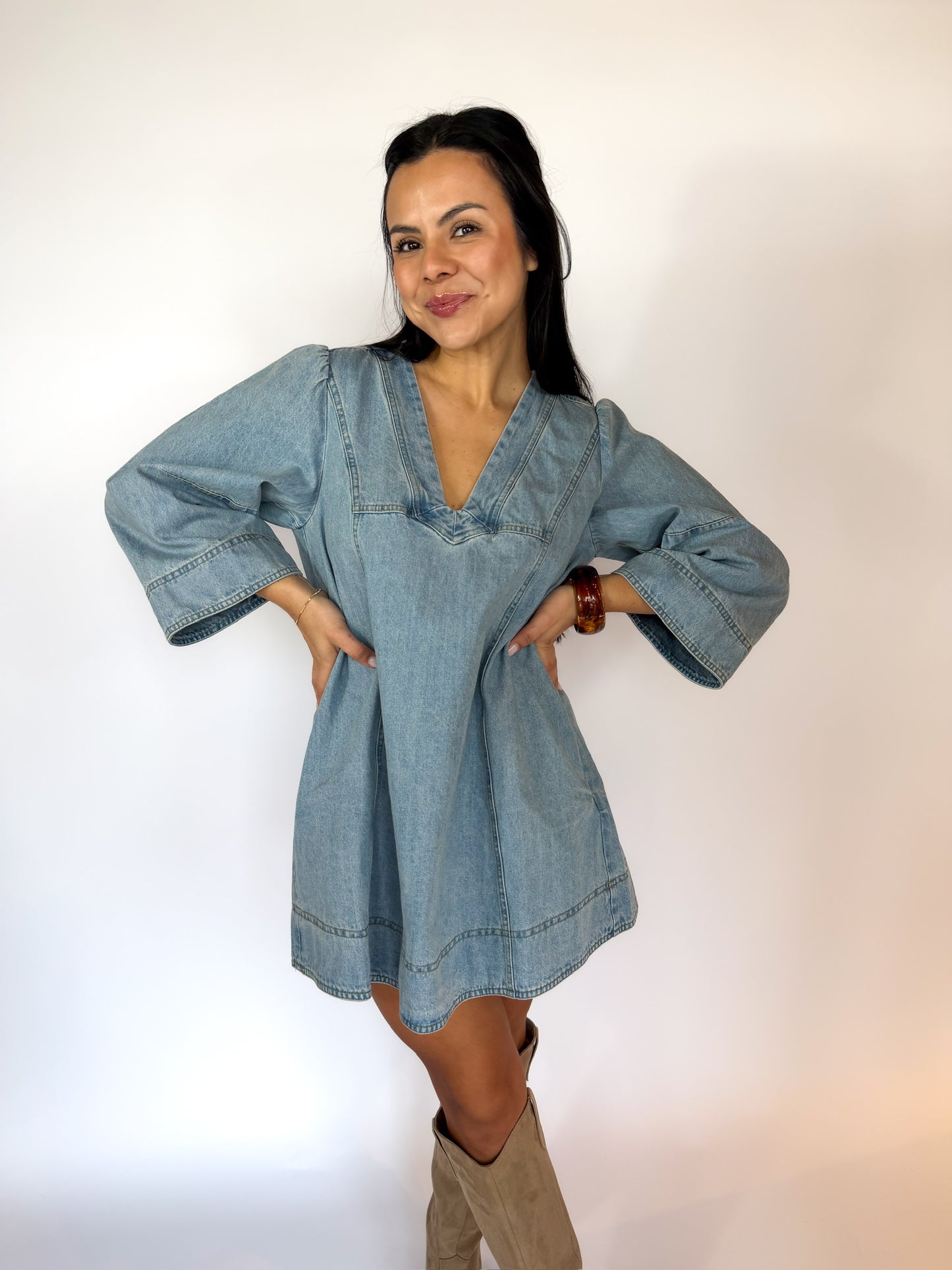 Goldie Balloon Sleeve Dress