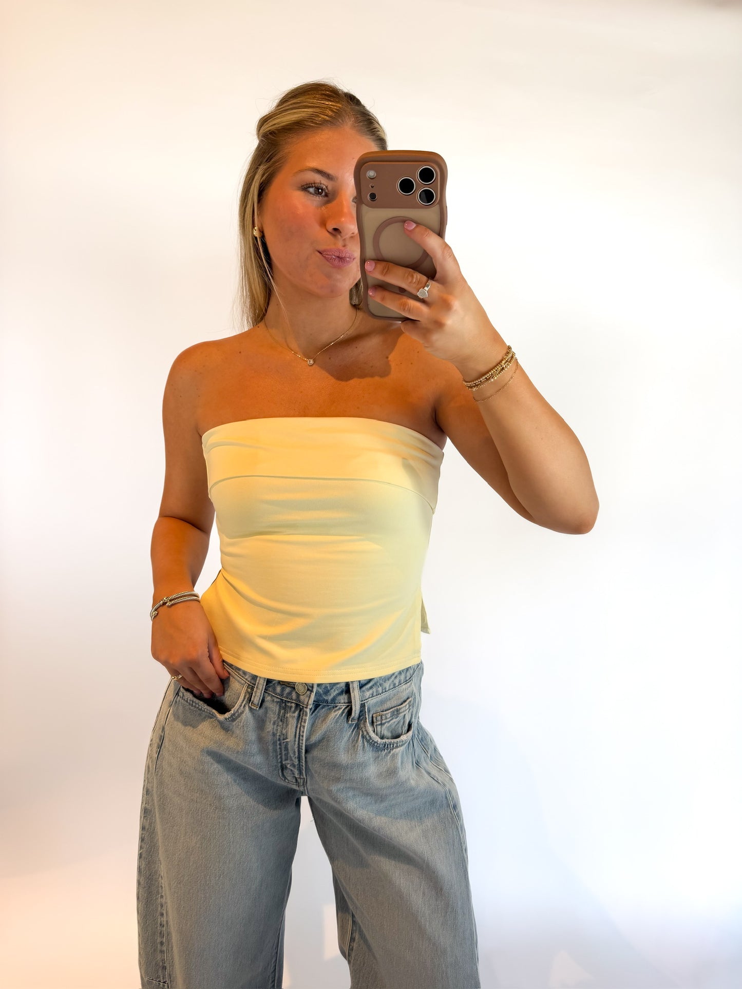Close To You Strapless Top