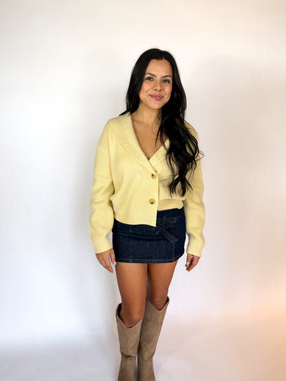 Devan Denim Belted Skirt