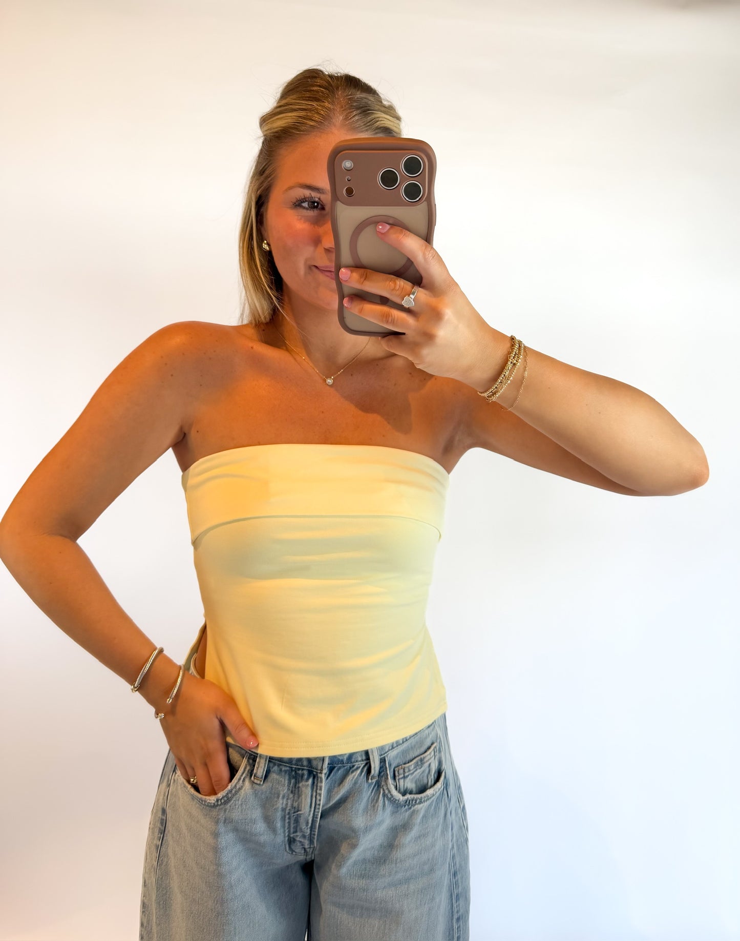 Close To You Strapless Top