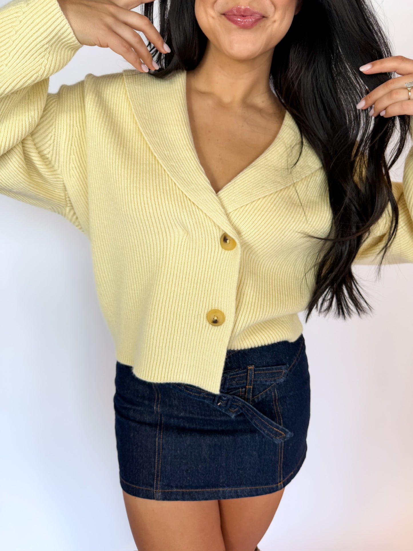 Devan Denim Belted Skirt