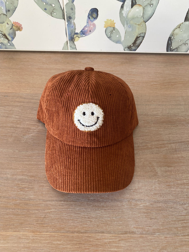 Smiley Cap Corduroy Brown