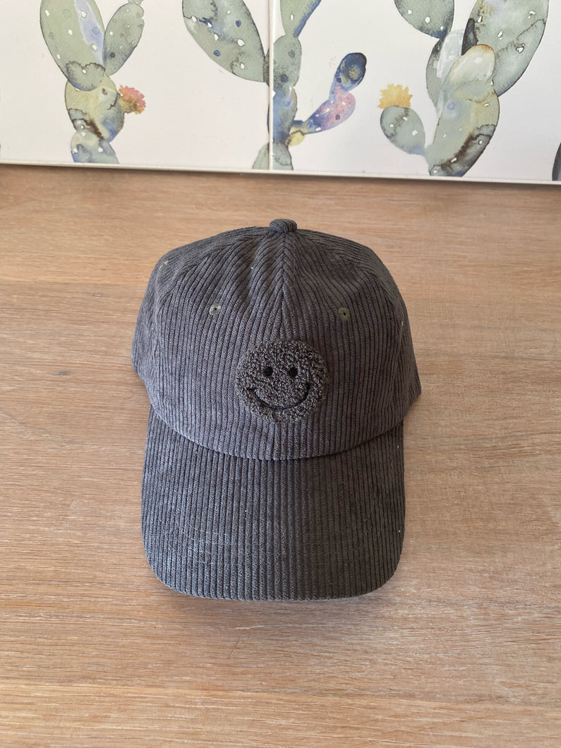 Smiley Cap Corduroy Grey