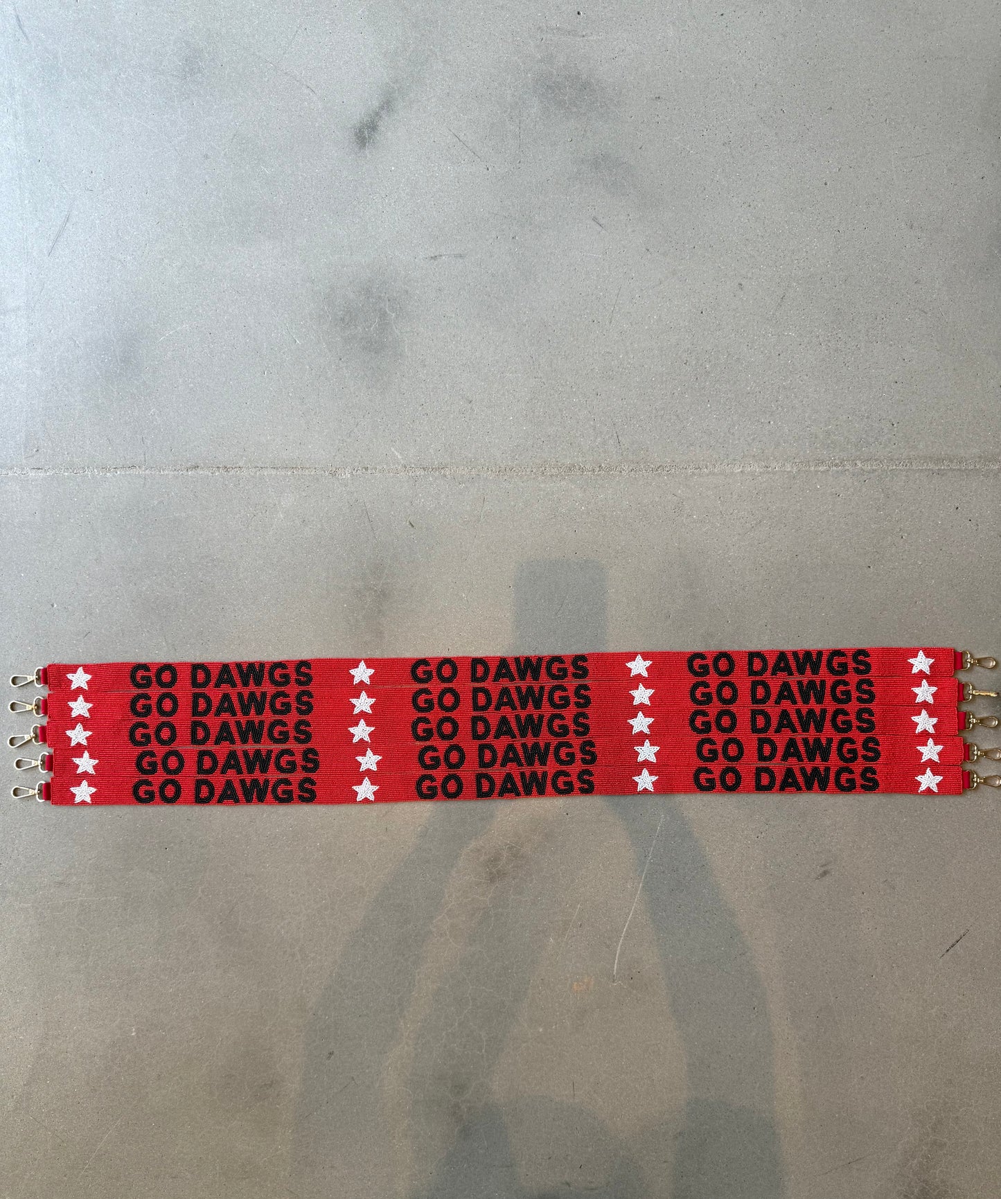 Go Dawgs Red Beaded Strap