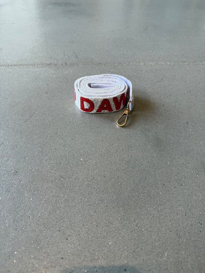 Go Dawgs White Beaded Strap