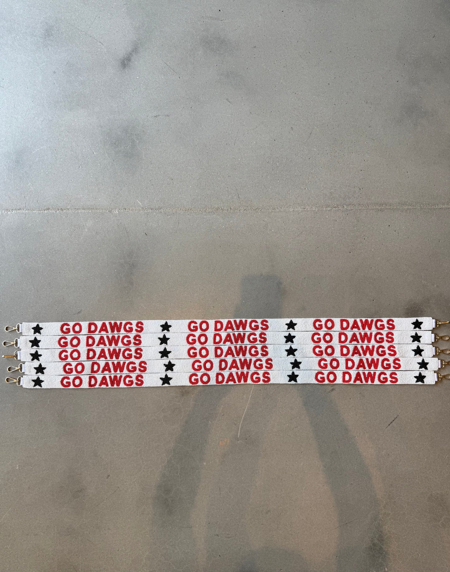 Go Dawgs White Beaded Strap