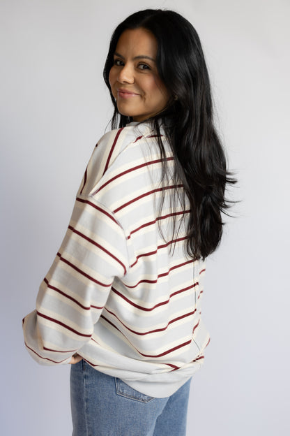 Palm Spring Striped Pullover