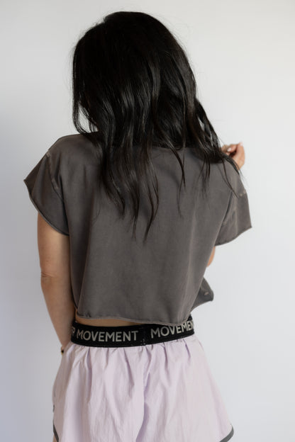 Hot Shot Cropped Tee Vintage Black