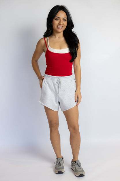All Clear Coastline Cami Red & Cream