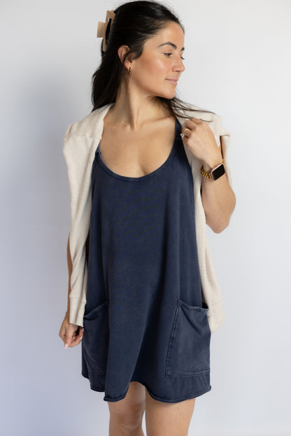 Hot Shot Mini Dress Navy