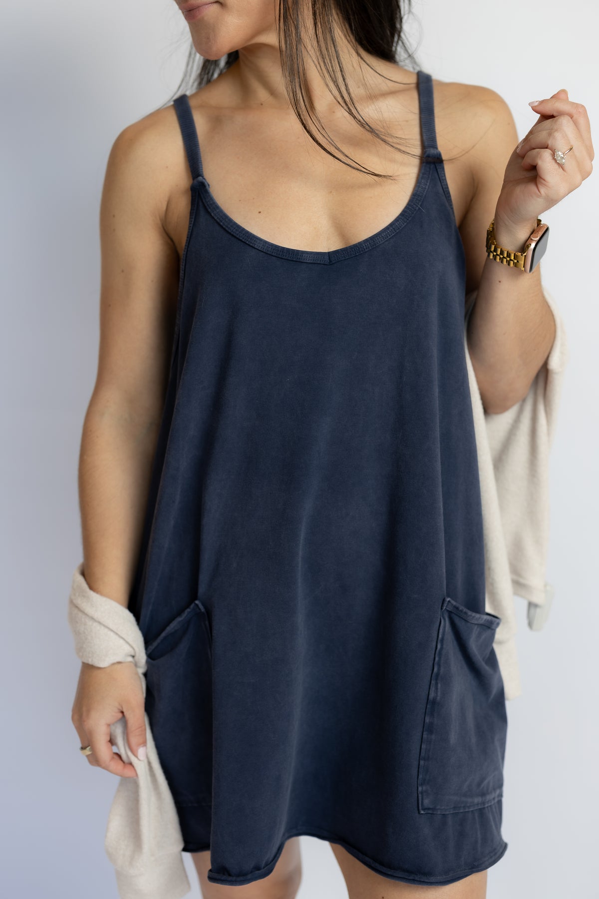 Hot Shot Mini Dress Navy