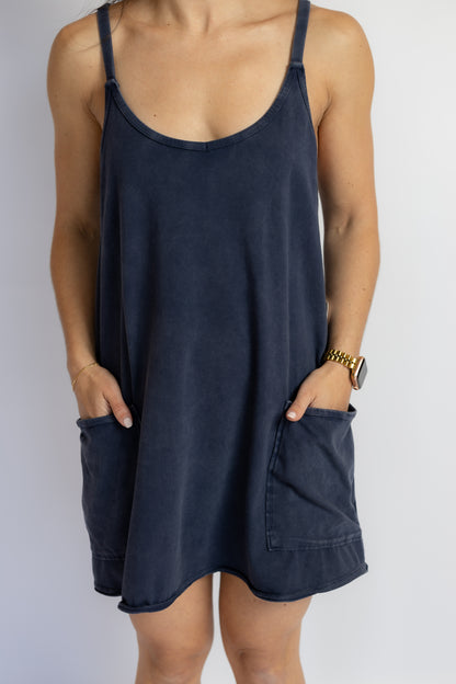 Hot Shot Mini Dress Navy