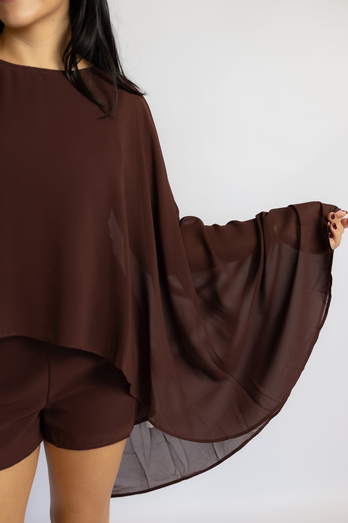 Annie Cape Chiffon Romper