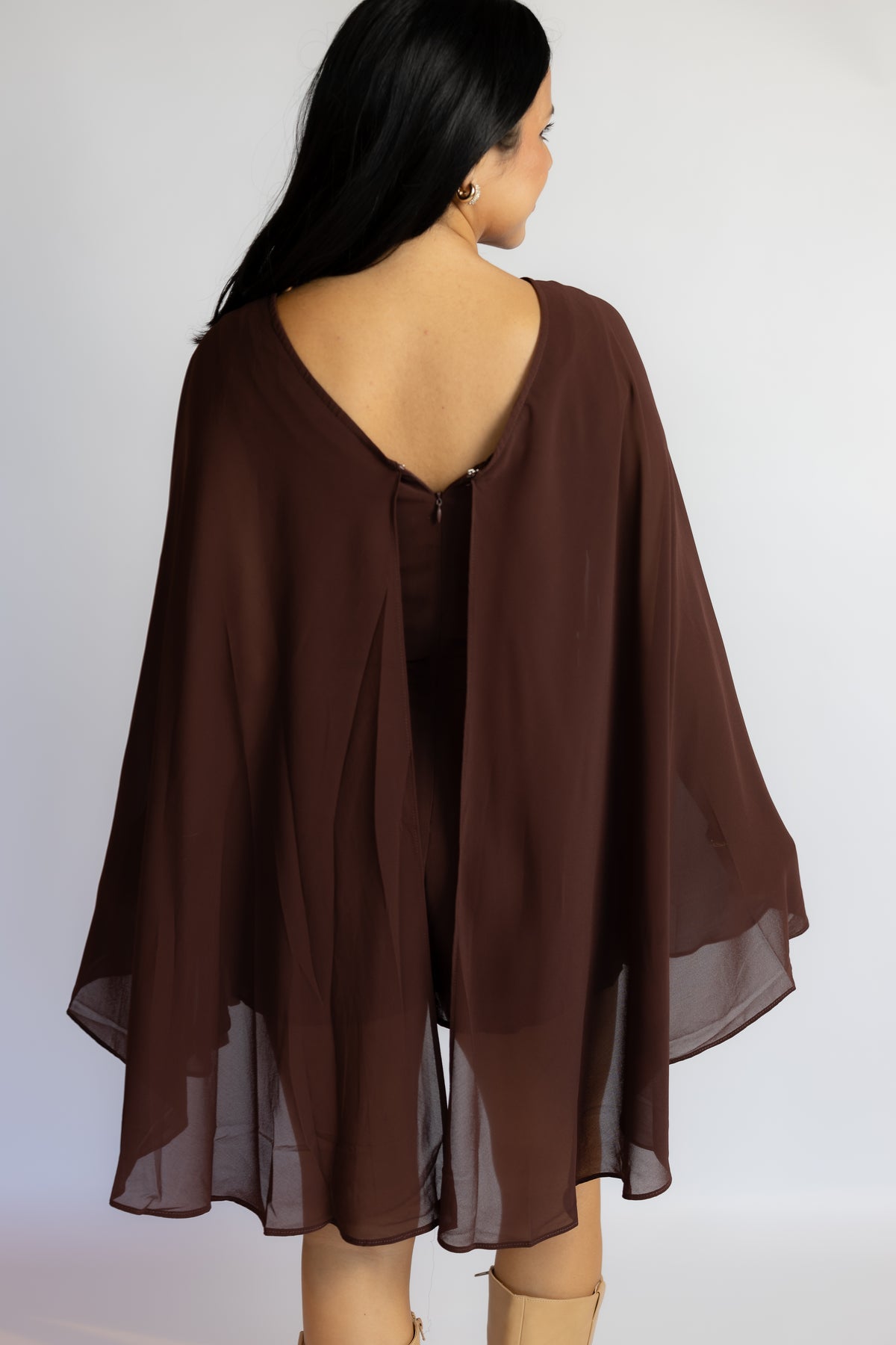 Annie Cape Chiffon Romper