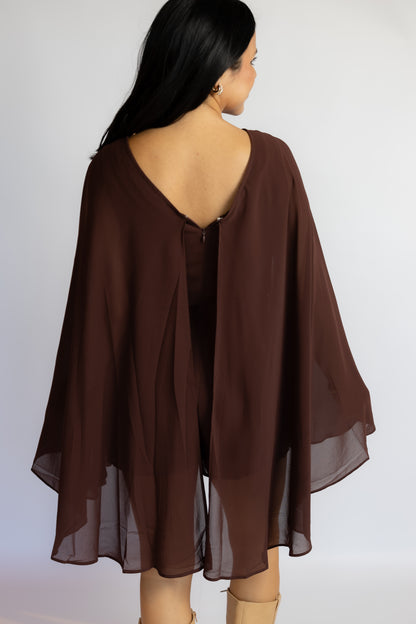 Annie Cape Chiffon Romper