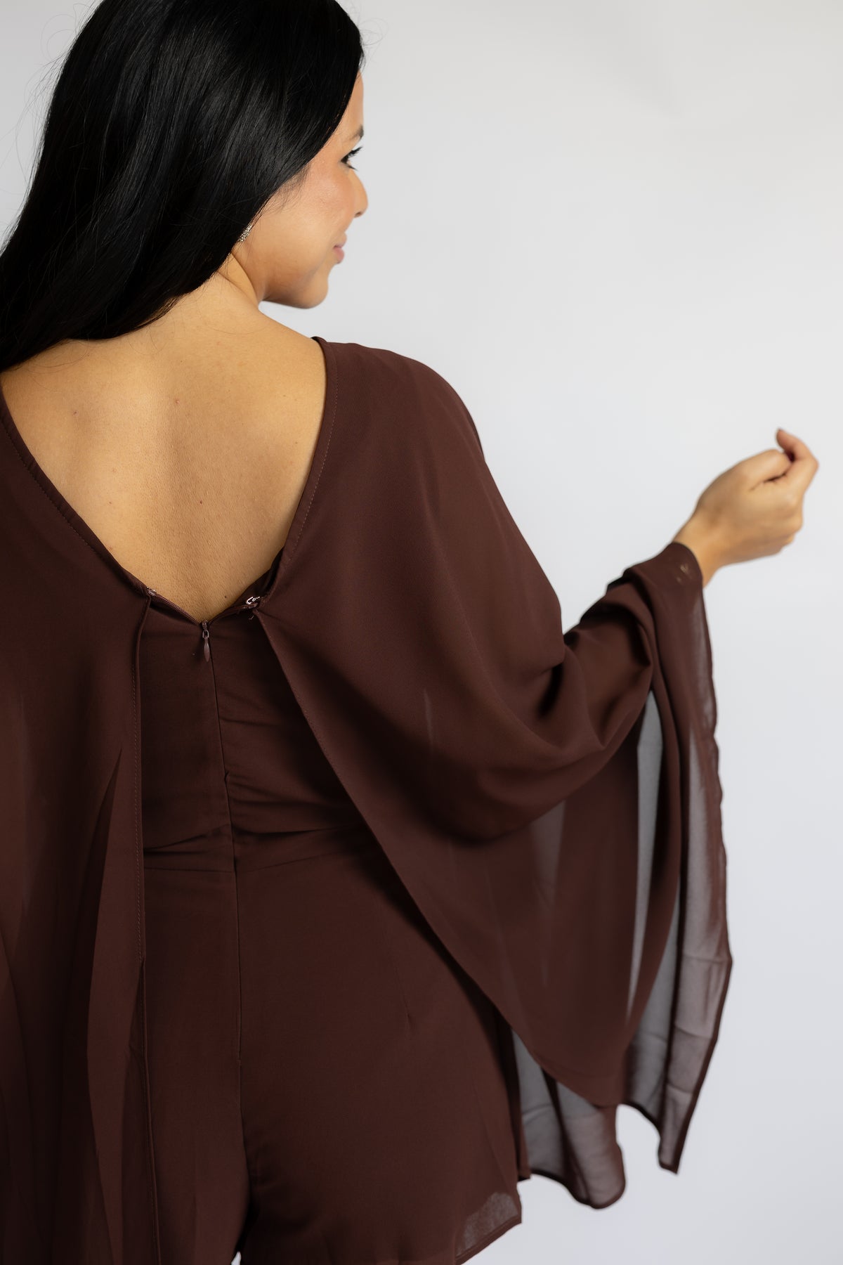 Annie Cape Chiffon Romper