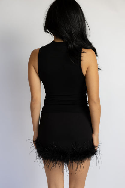 Fiona Ponte Feather Skirt