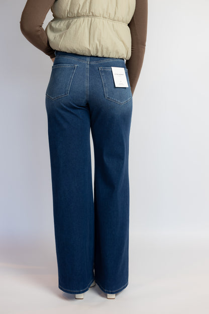 Noah Dark Wash Wide Leg Jeans