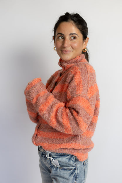 Striped Button Collection Cardigan