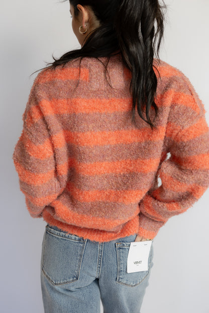 Striped Button Collection Cardigan