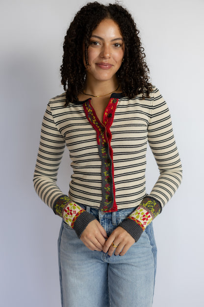 Noa Striped Cardigan