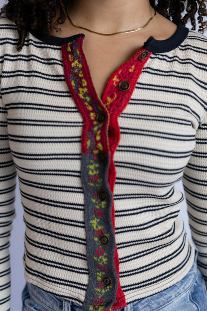 Noa Striped Cardigan