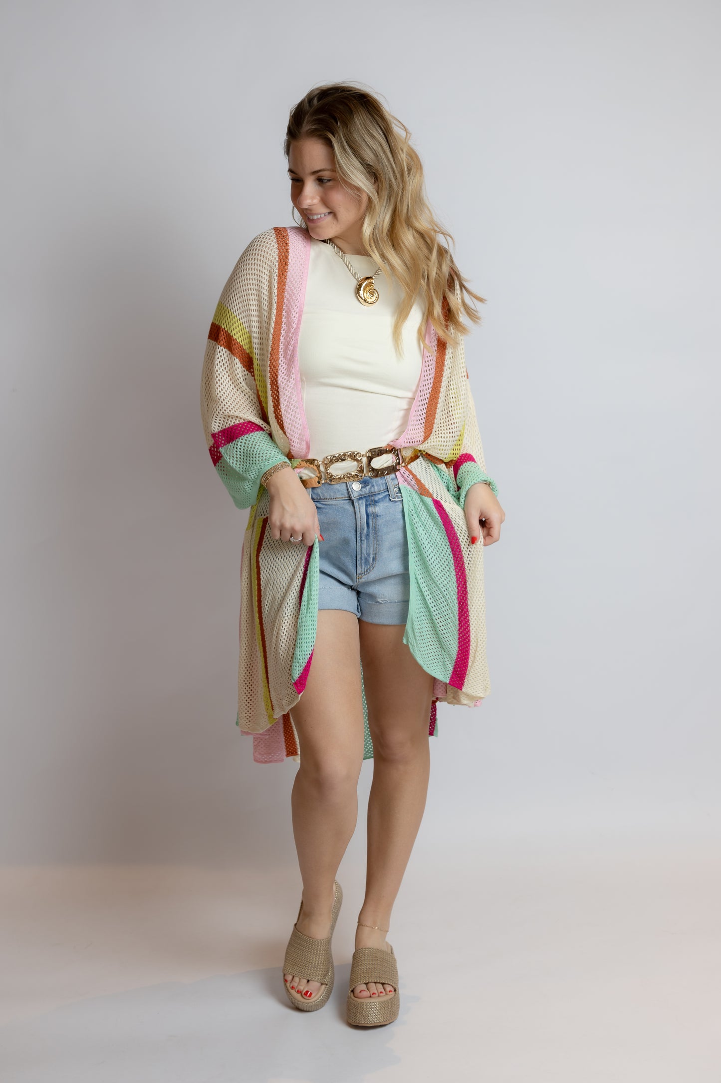At The Start Striped Cardigan