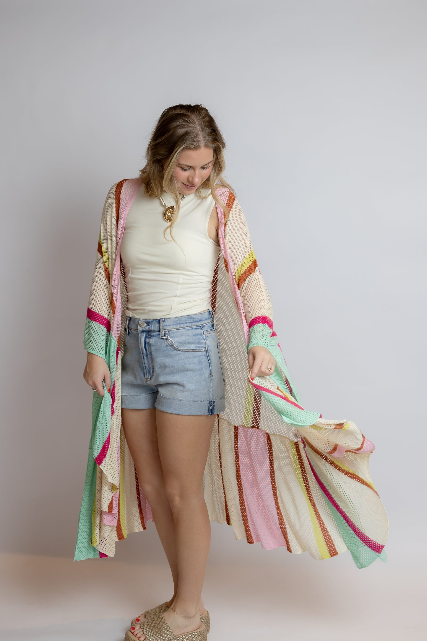 At The Start Striped Cardigan