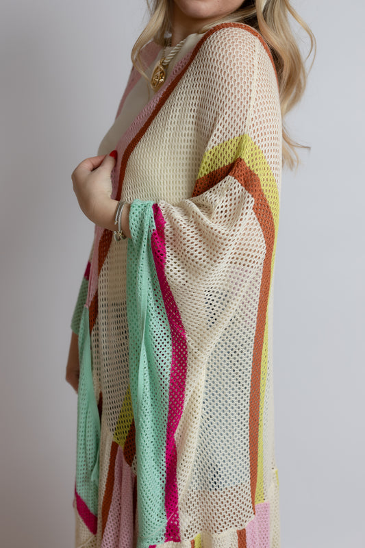 At The Start Striped Cardigan