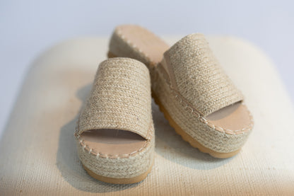 Del Mar Platform Sandal Natural