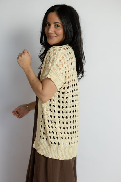 Flutter Open Knit Cardigan