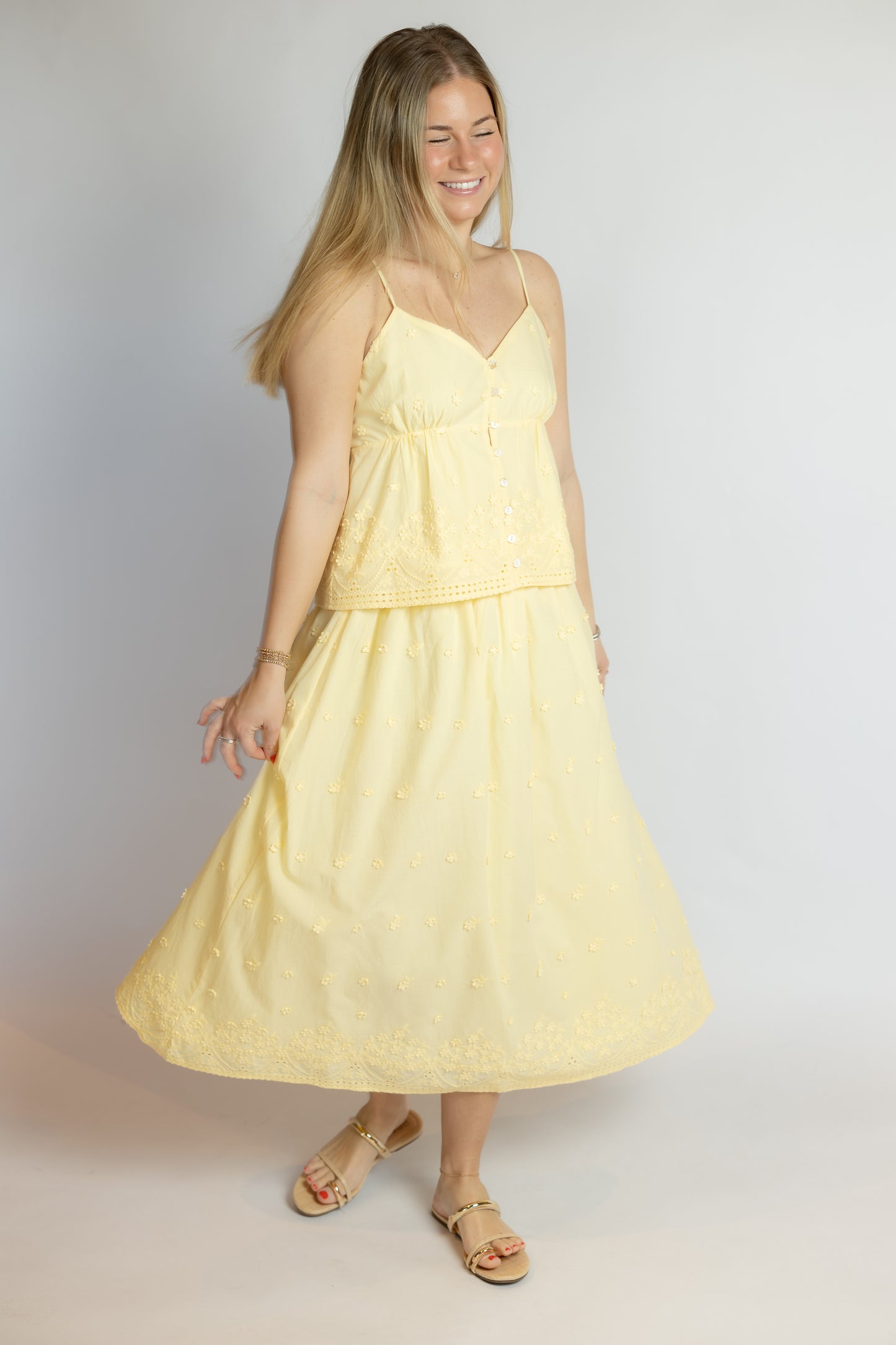 Beachglass Embroidered Maxi Skirt