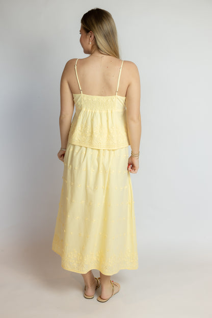 Beachglass Embroidered Maxi Skirt