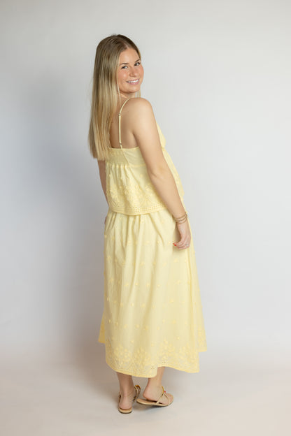 Beachglass Embroidered Maxi Skirt