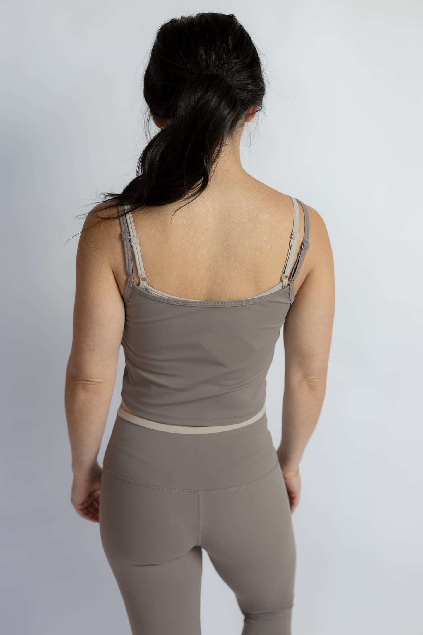 Ariana Double Layered Tank Top Taupe