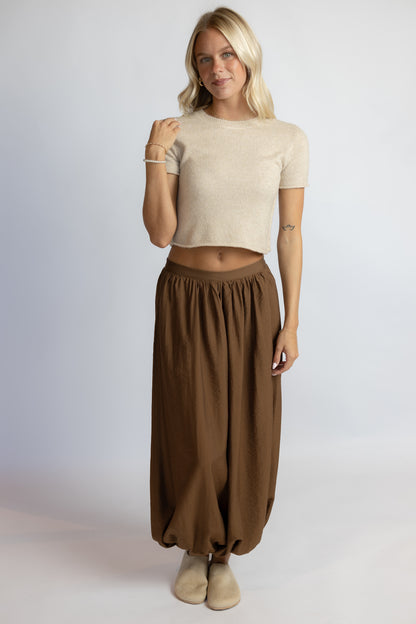 Katy Soft Knit Crop Tee