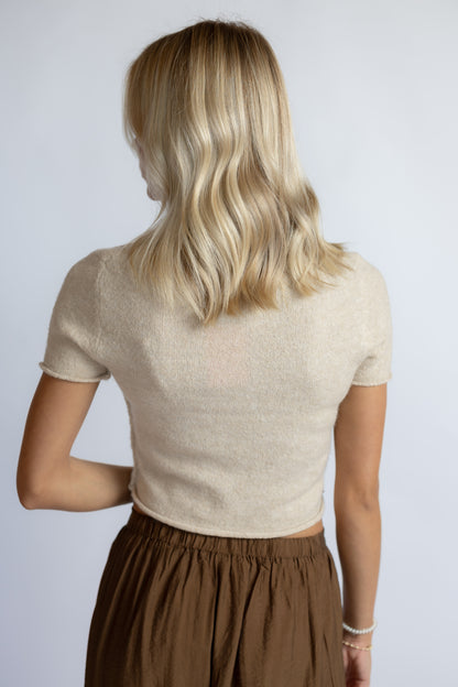 Katy Soft Knit Crop Tee