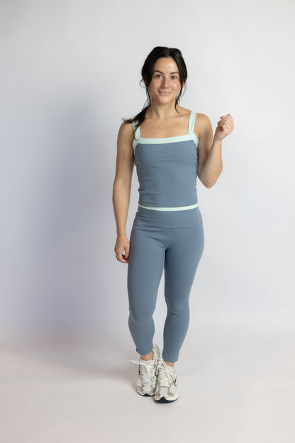 Coffee Run Contrast Leggings Slate