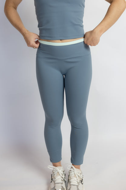 Coffee Run Contrast Leggings Slate