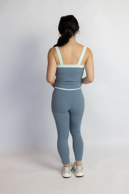 Coffee Run Contrast Leggings Slate