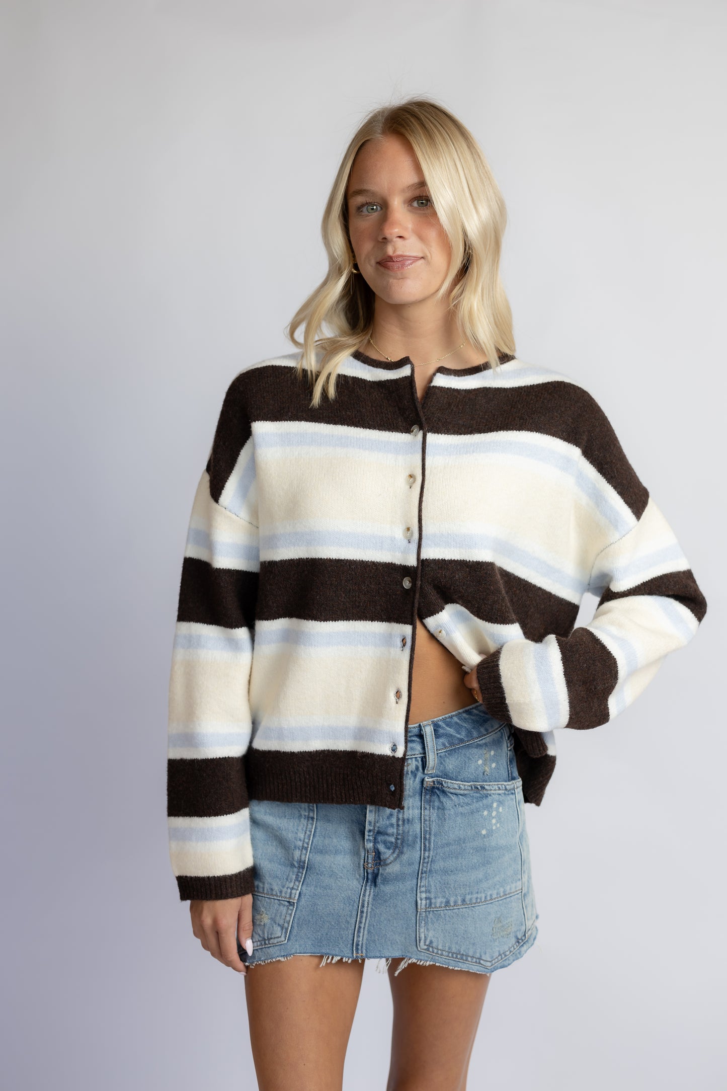 Stella Striped Cardigan