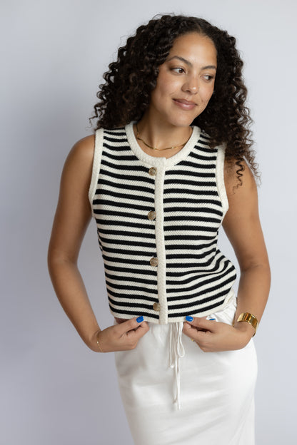 Manon Stripe Sweater Vest