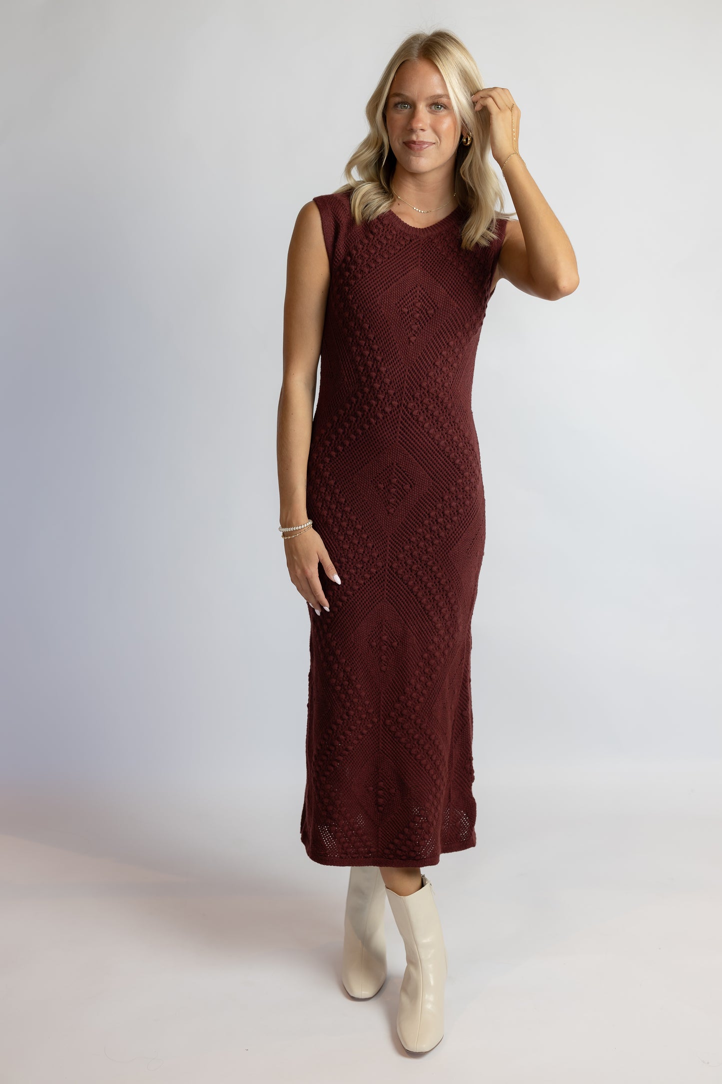 Wandering Intricate Knit Dress